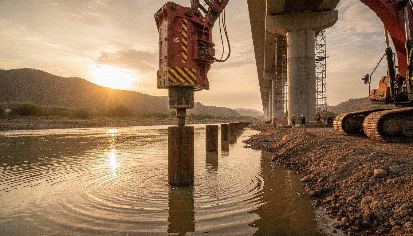 Equipos de hincado para puentes: Guía técnica de selección y tecnología 2026
