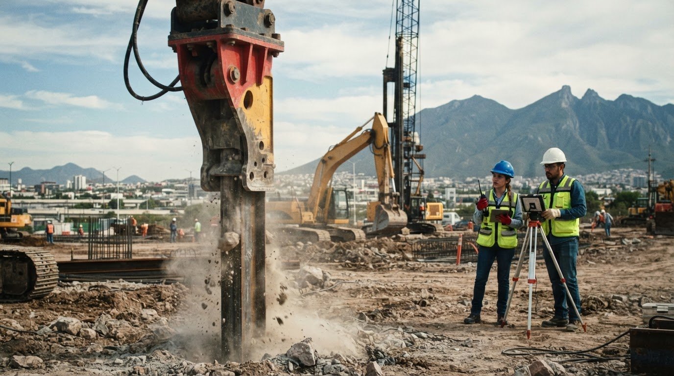 Fuerza de impacto en martillos hidráulicos: cómo evaluarla y relacionarla con la capacidad de carga de pilotes