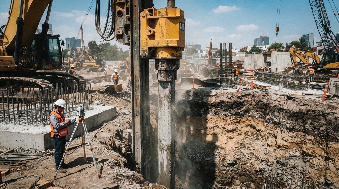 Hincado de pilotes en zonas sísmicas: instalación y conexión
